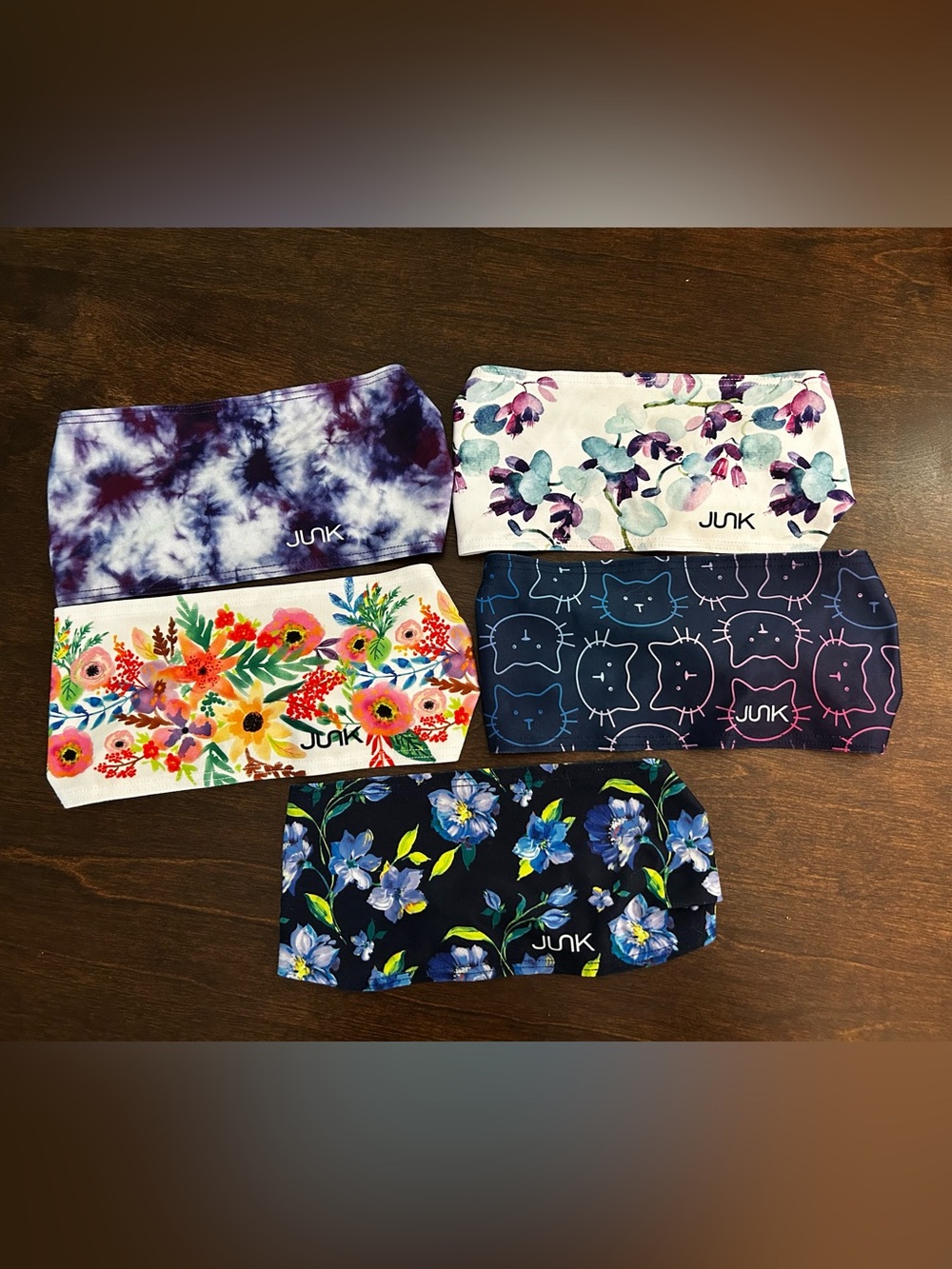 JUNK Headbands Floral & Patterned Lot of 5